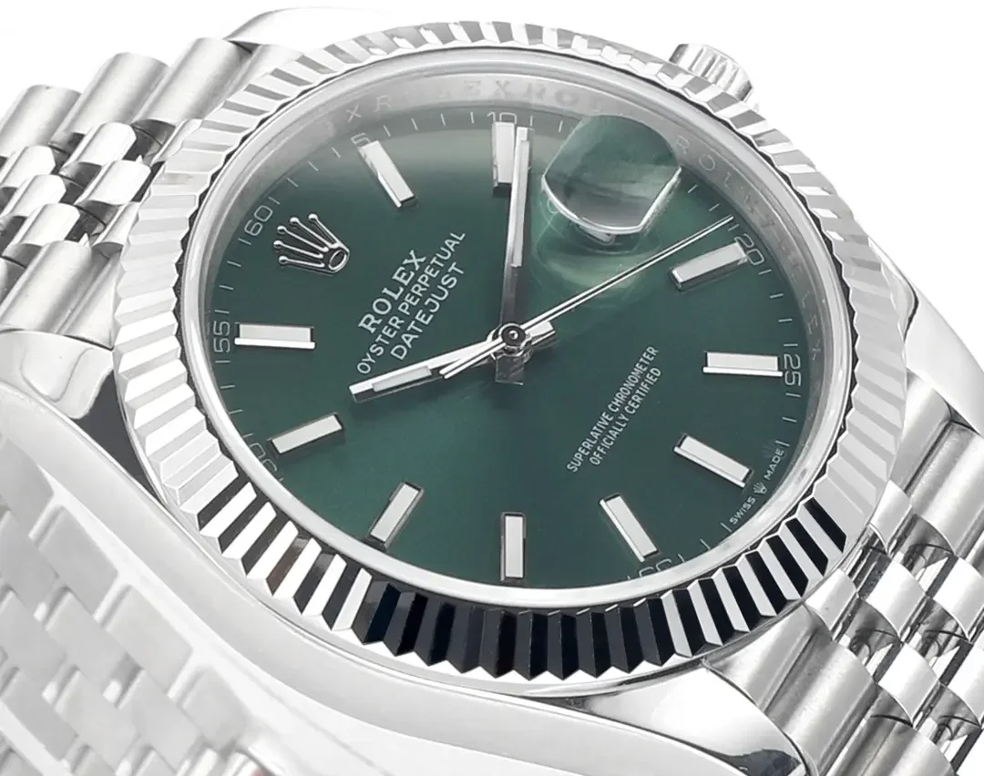 VS Factory Rolex Datejust 41mm Green Dial Stainless Steel Jubilee Bracelet