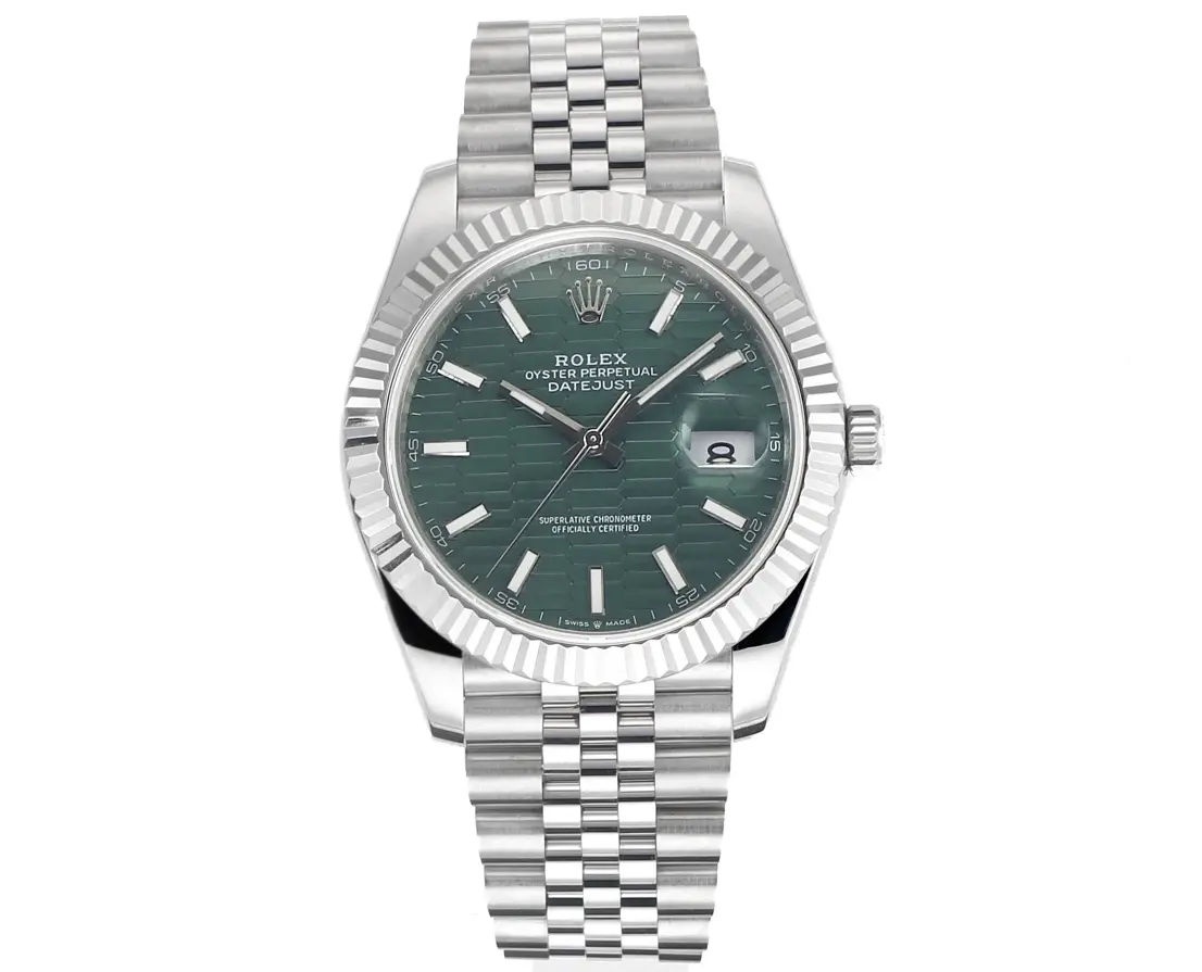 Rolex Datejust 41mm Green Dial Stainless Steel Oyster Bracelet  Super Clone Watch
