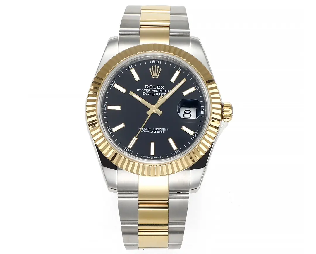 Rolex Datejust Two-Tone Black Dial Automatic Watch with 3235 Movement - Super Clone