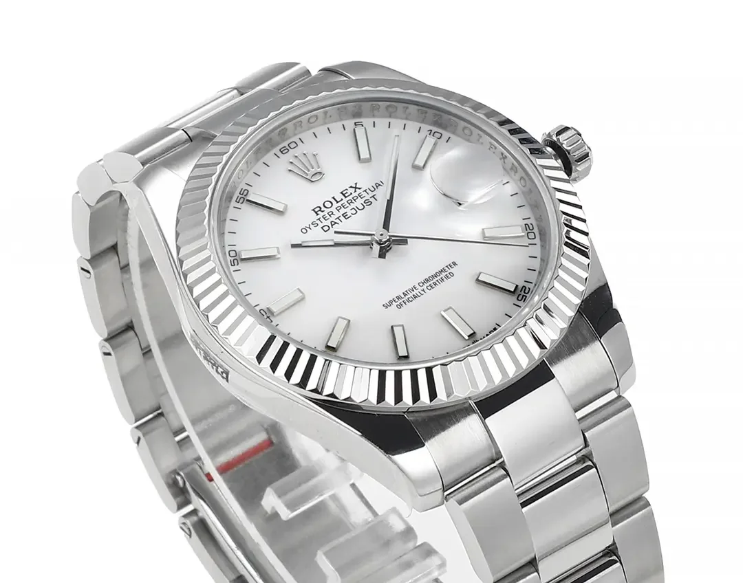Rolex Datejust Silver Fluted Bezel Stainless Steel Watch with New 3235 Movement -  Super Clone Collectio
