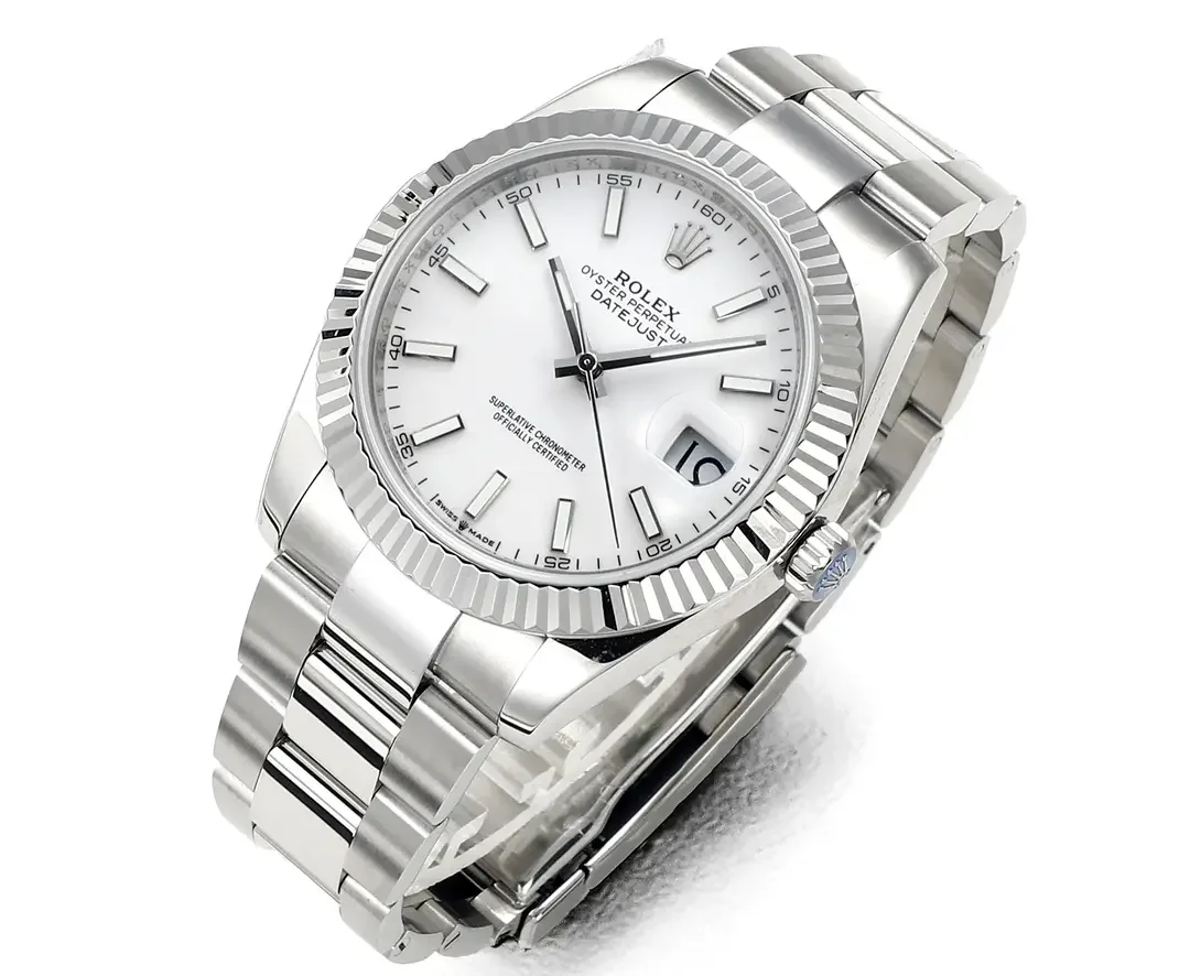 Rolex Datejust Silver Fluted Bezel Stainless Steel Watch with New 3235 Movement -  Super Clone Collectio