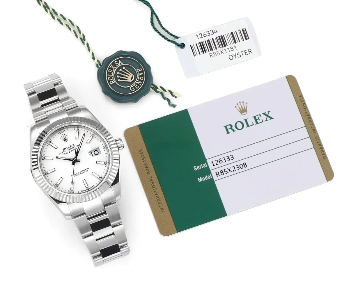 Rolex Datejust Silver Fluted Bezel Stainless Steel Watch with New 3235 Movement -  Super Clone Collectio