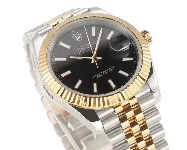 Rolex Datejust 41mm Black Dial Two-Tone Jubilee Bracelet - Super Clone Edition