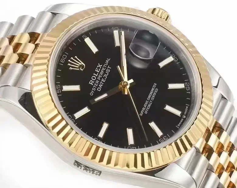 Rolex Datejust 41mm Black Dial Two-Tone Jubilee Bracelet - Super Clone Edition