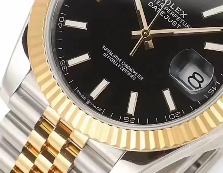 Rolex Datejust 41mm Black Dial Two-Tone Jubilee Bracelet - Super Clone Edition