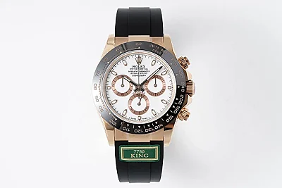 Rolex Daytona Rose Gold Black Rubber Strap Chronograph Luxury Watch