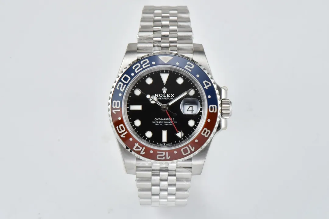VS Factory Super Clone Rolex GMT-Master II Pepsi 126710BLRO Black Dial Red Blue Ceramic Bezel Stainless Steel Ju