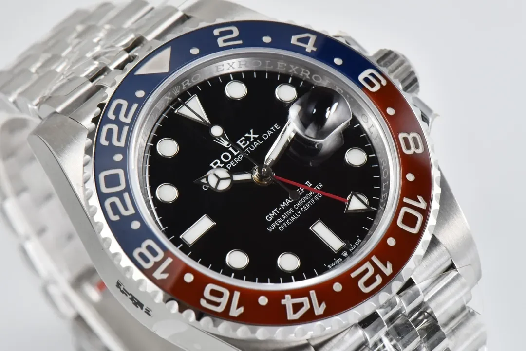 VS Factory Super Clone Rolex GMT-Master II Pepsi 126710BLRO Black Dial Red Blue Ceramic Bezel Stainless Steel Ju