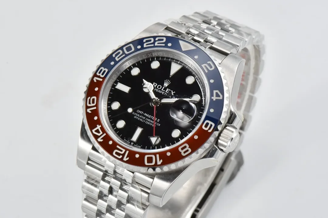VS Factory Super Clone Rolex GMT-Master II Pepsi 126710BLRO Black Dial Red Blue Ceramic Bezel Stainless Steel Ju