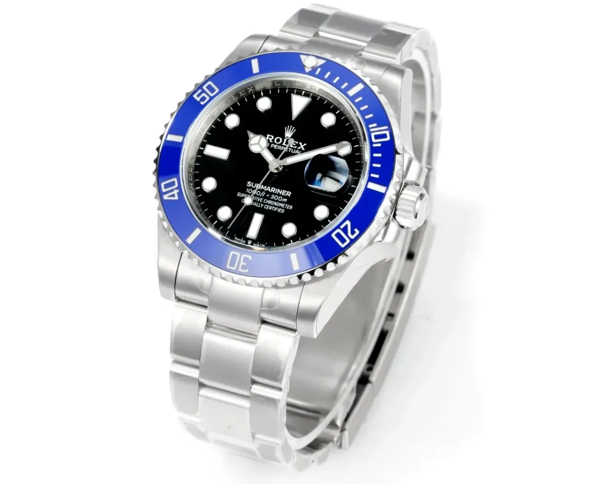 VS Factory Rolex 41mm Submariner Men's Luxury Watch - Black Dial with Blue Ceramic Bezel