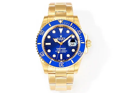 VS Factory Rolex Submariner 41mm Date Blue Dial Gold-Tone Stainless Steel Automatic Diver Watch