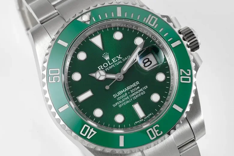 VS Factory Rolex Submariner 40mm Date Hulk Green Ceramic Bezel Stainless Steel Oyster Bracelet Watch