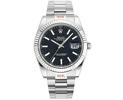 VS Factory Rolex Datejust 41mm Black Dial Fluted Bezel Oystersteel Automatic Men's Luxury Watch