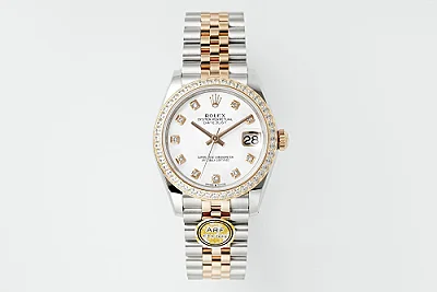AR Factory Rolex Datejust 31mm White Dial Diamond Bezel Two-Tone Oystersteel and Yellow Gold Jubilee Bracelet Ladies Watch