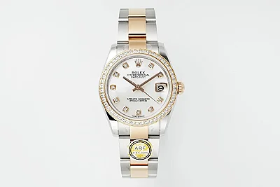 AR Factory Rolex Datejust 31mm White Dial Diamond Bezel Two-Tone Oystersteel and Yellow Gold Ladies Watch
