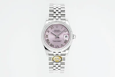 AR Factory Rolex Datejust 31mm Pink Roman Dial Stainless Steel Jubilee Bracelet Women's Luxury Watch