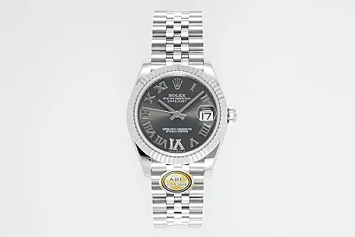 AR Factory Rolex Datejust 31mm Stainless Steel Grey Roman Numeral Dial Jubilee Bracelet Luxury Watch