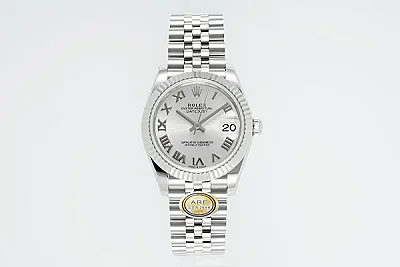AR Factory Rolex Datejust 31mm Stainless Steel Silver Dial Roman Numerals Fluted Bezel Jubilee Bracelet Automatic Watch