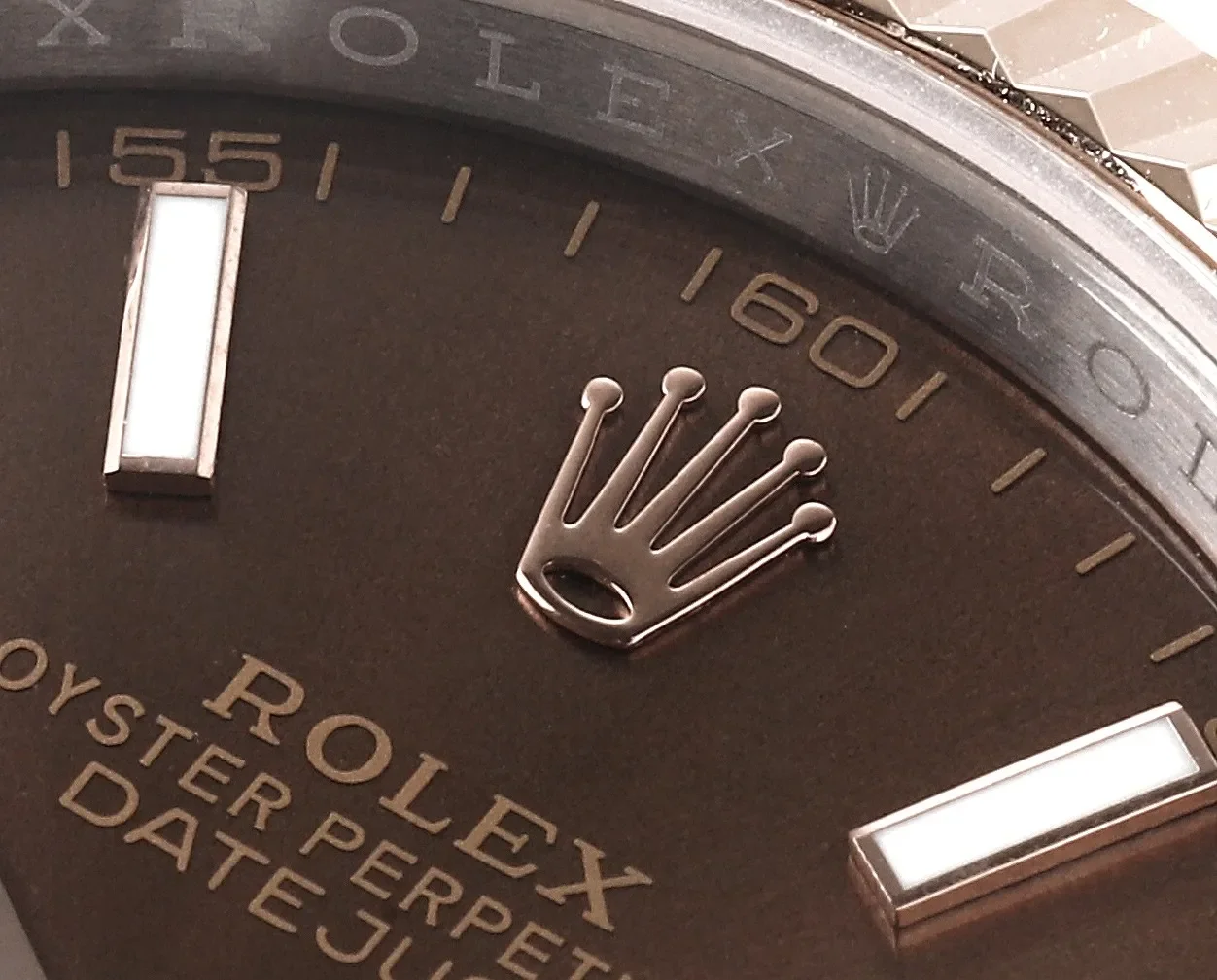 AR Factory Rolex Datejust 41mm Two-Tone Rose Gold and Steel Fluted Bezel Chocolate Brown Dial Jubilee Bracelet Automatic Men's Watch