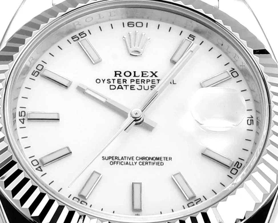 AR Factory Rolex Datejust 41mm Stainless Steel White Dial Fluted Bezel Jubilee Bracelet Automatic Men's Watch