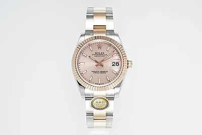 AR Factory Rolex Lady-Datejust 28mm Pink Dial Everose Gold &amp; Stainless Steel Two-Tone Oyster Bracelet Watch