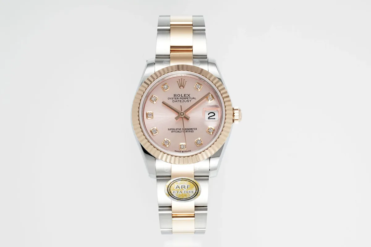 AR Factory Rolex Datejust 31mm Everose Rolesor Pink Diamond Dial Jubilee Bracelet Luxury Women's Watch