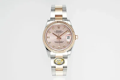 AR Factory Rolex Datejust 31mm Everose Rolesor Pink Diamond Dial Jubilee Bracelet Luxury Women's Watch