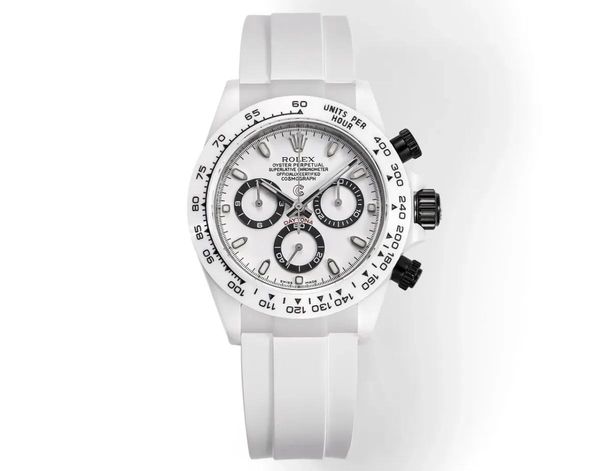 Rolex Daytona x Picasso Limited Edition White Ceramic Daytona Watch - Charles the Great Design by VSF Watches Collection