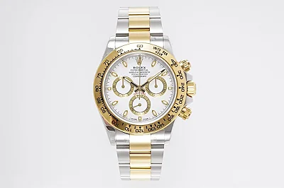 VS Factory Rolex Cosmograph Daytona White Dial Two-Tone Steel and Yellow Gold Chronograph Watch