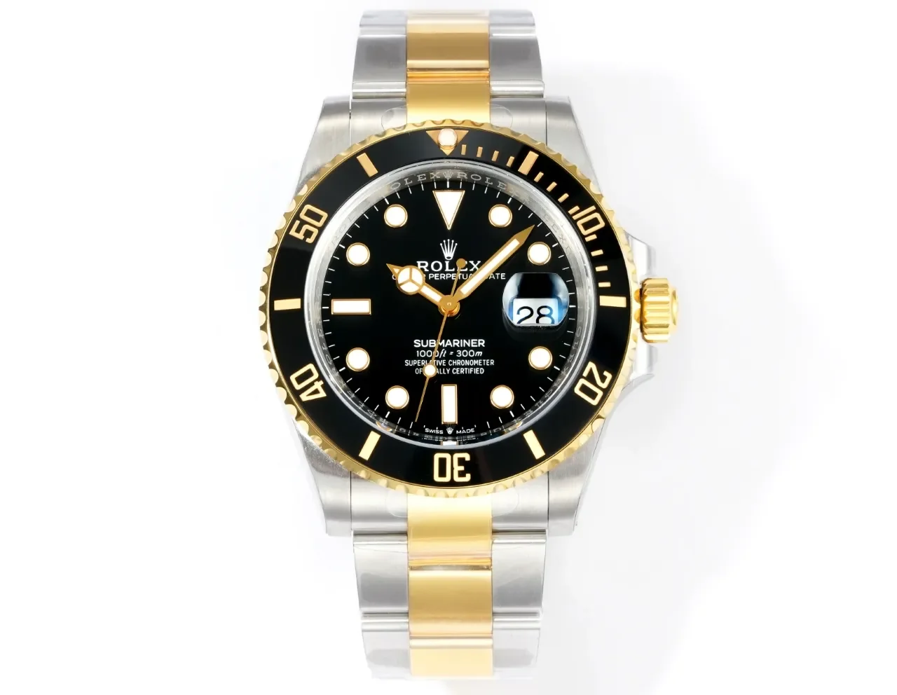 AR Factory Rolex Submariner Date Two-Tone Steel and Yellow Gold Black Watch