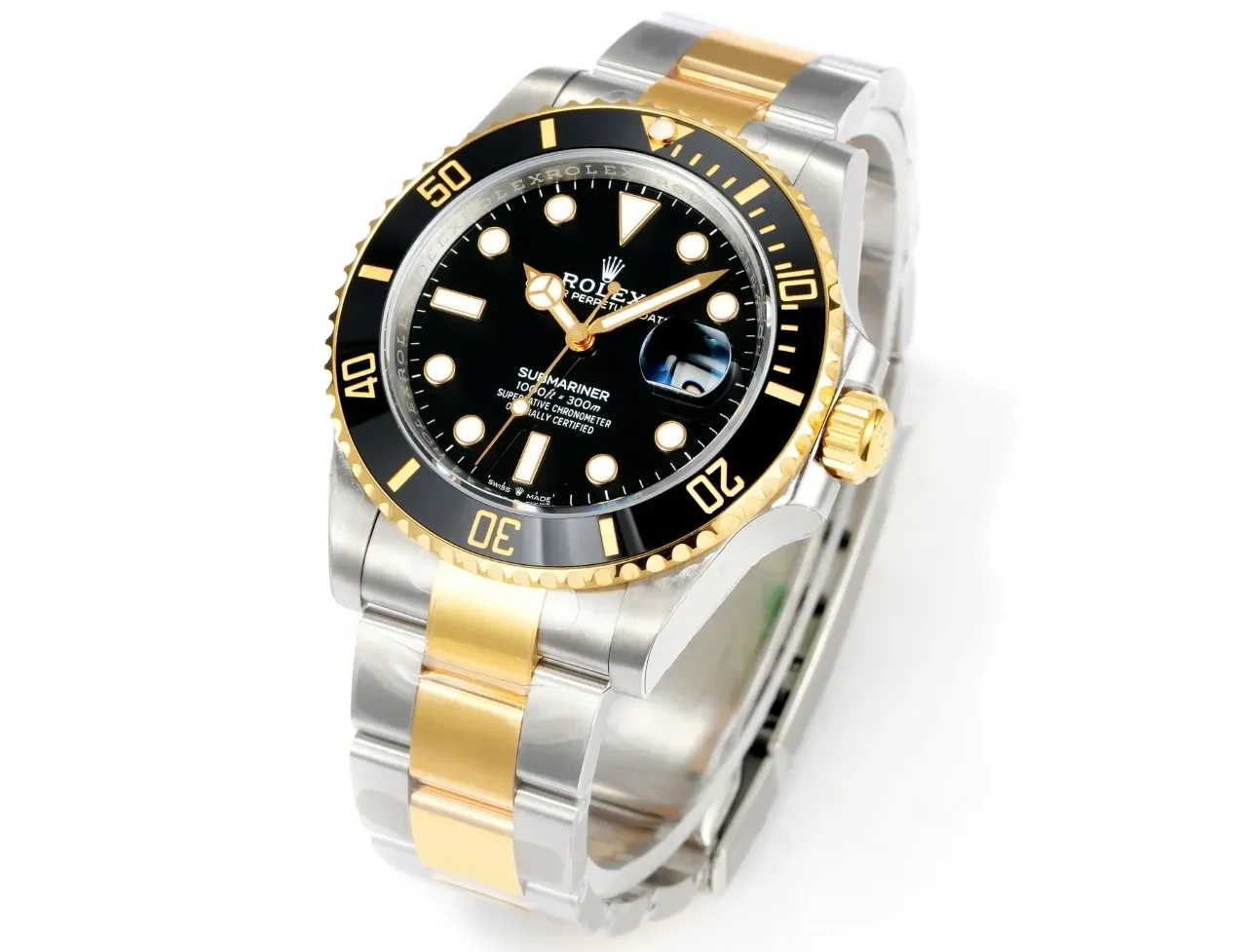 AR Factory Rolex Submariner Date Two-Tone Steel and Yellow Gold Black Watch