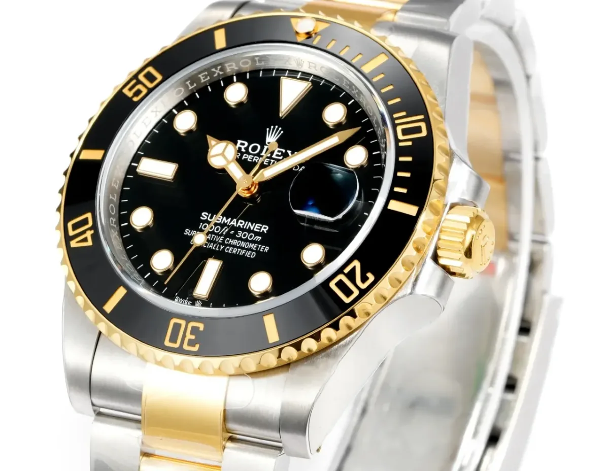 AR Factory Rolex Submariner Date Two-Tone Steel and Yellow Gold Black Watch