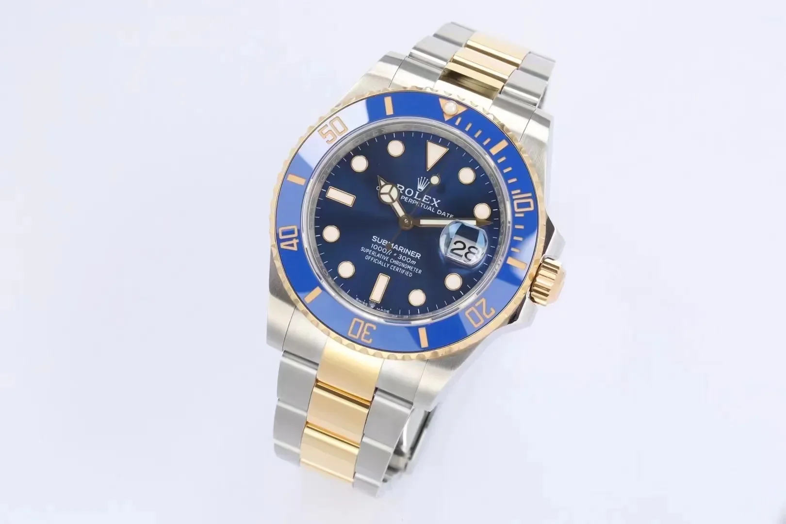 AR Factory Rolex Submariner Date Blue Dial Ceramic Bezel Two-Tone Stainless Steel Watch