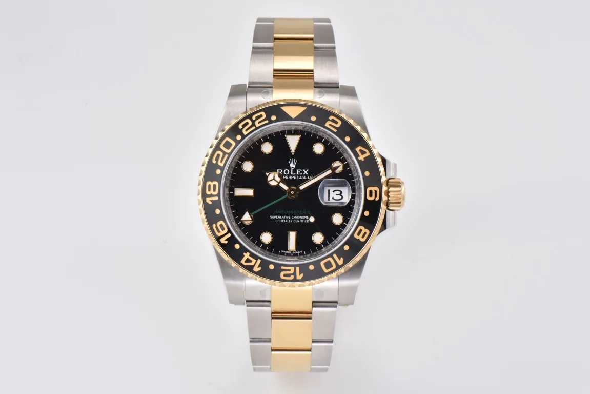 AR Factory Rolex GMT-Master II 116713LN Black Dial Ceramic Bezel Two-Tone Steel and Yellow Gold Oyst