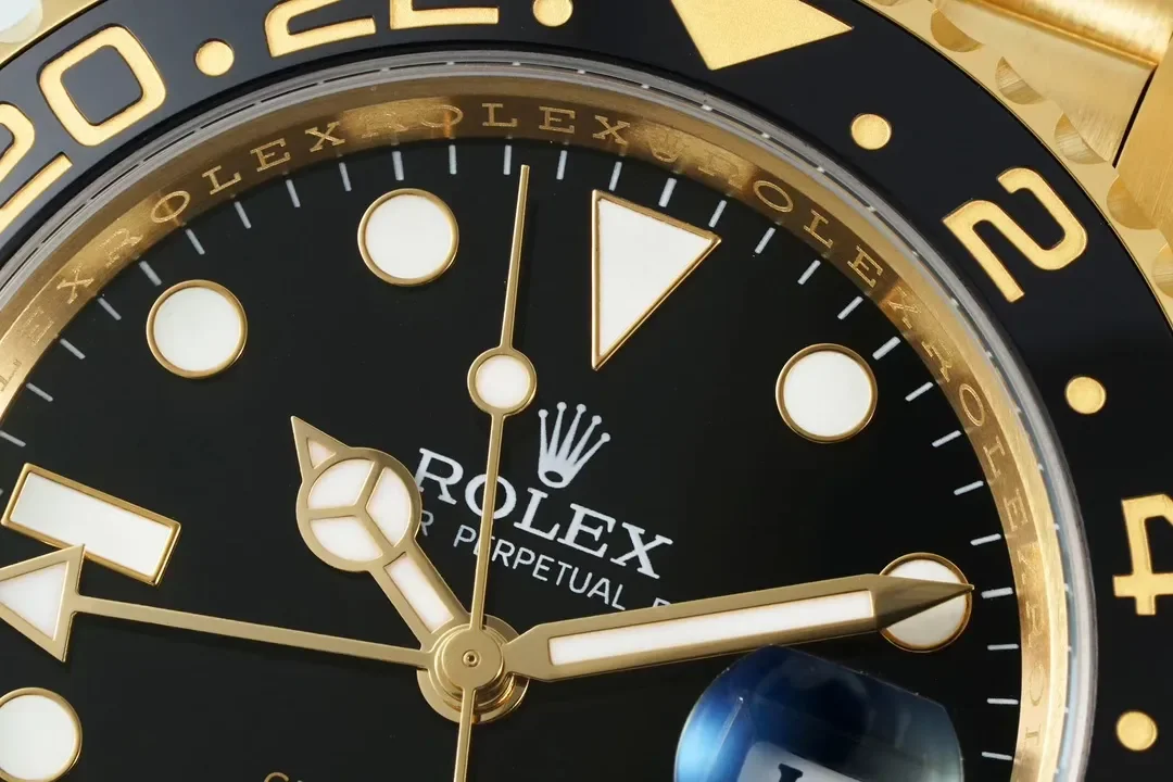 AR Factory Rolex GMT-Master II 40mm 18K Yellow Gold Black Dial with Black/Gold Ceramic Bezel Jubilee