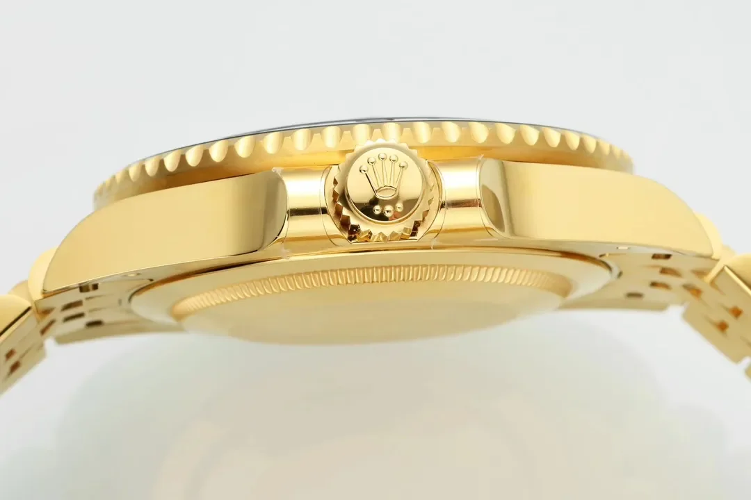 AR Factory Rolex GMT-Master II 40mm 18K Yellow Gold Black Dial with Black/Gold Ceramic Bezel Jubilee