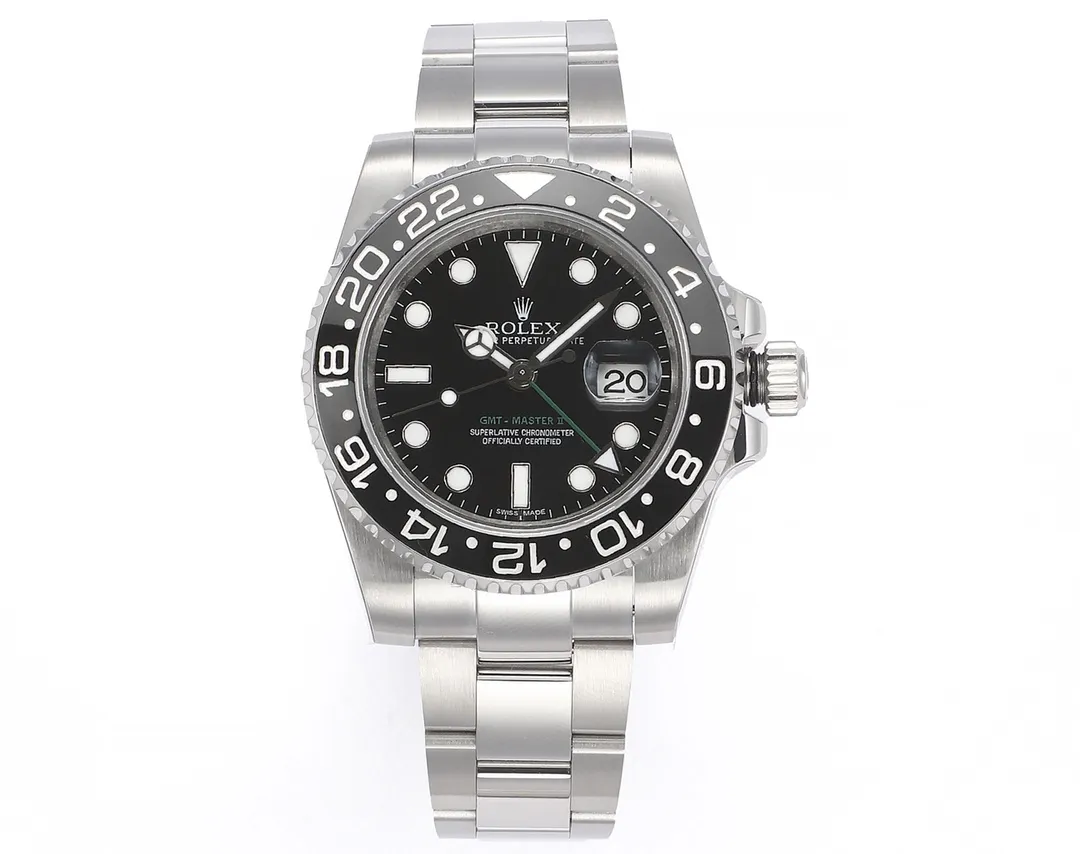AR Factory Rolex GMT-Master II 40mm Black Dial Ceramic Bezel Stainless Steel Automatic Watch