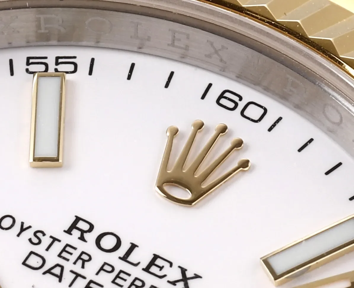 AR Factory Rolex Datejust 41mm Two-Tone Stainless Steel and Yellow Gold Fluted Bezel White Dial Automatic Men's Watch