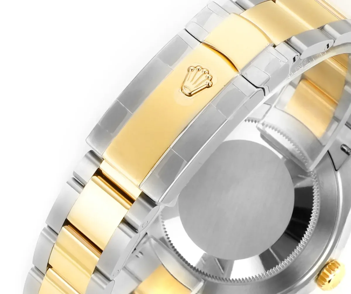 AR Factory Rolex Datejust 41mm Two-Tone Stainless Steel and Yellow Gold Fluted Bezel White Dial Automatic Men's Watch