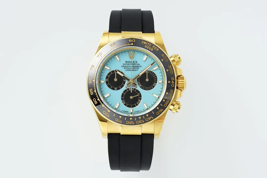 CBD Factory Rolex Daytona Watch - Gold Case, Tiffany Blue Dial, Chronograph Style by VSF Watches Official Store