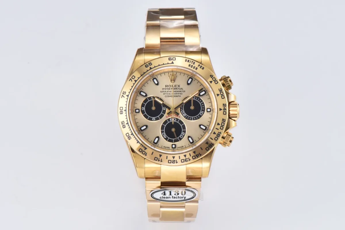 BT Factory Rolex Daytona 116518 - Gold Panda Dial Chronograph VSF Luxury Timepiece