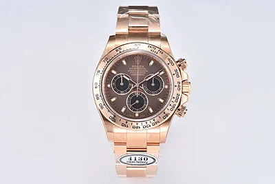 BT Factory Rolex Daytona Clean Factory 116505 Rose Gold Daytona - Brown Dial, Three-Piece Strap Chronograph by VSF Watches