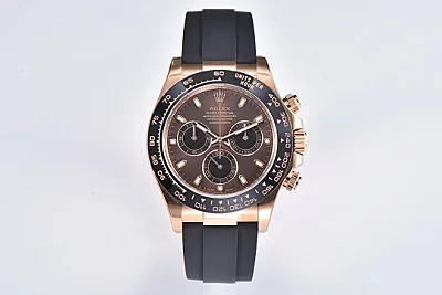BT Factory Rolex Daytona Watch with Black Rubber Strap, Brown Dial, and Exquisite VSF Watches Craftsmanship