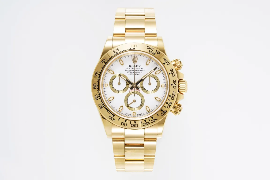 BT Factory Rolex Daytona 4130 Gold Full Gold Chronograph Watch - Swiss A-Grade VSF Watches Quality