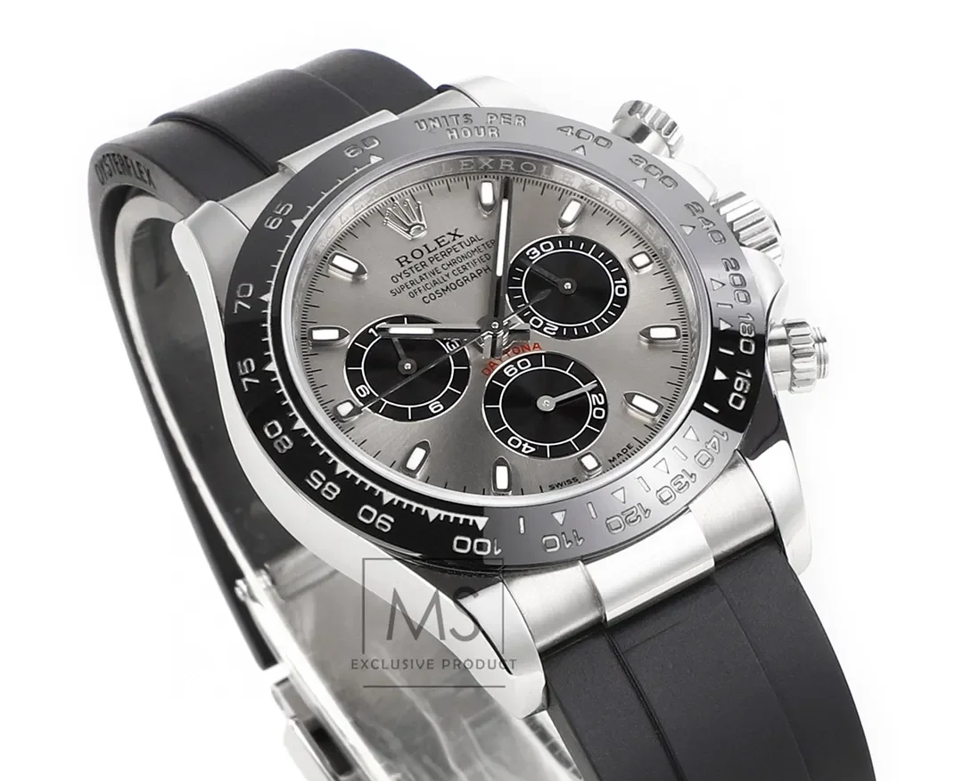 VS Factory Weighted Rolex Daytona 4130 - Black Rubber Strap, Panda Dial, Ultra-Thin Case by VSF Watches Official Store