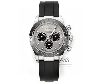 VS Factory Weighted Rolex Daytona 4130 - Black Rubber Strap, Panda Dial, Ultra-Thin Case by VSF Watches Official Store