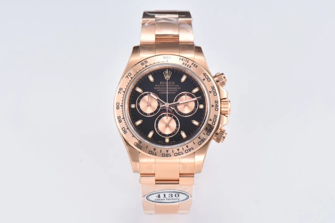 Rolex Daytona 116505 Full Rose Gold with Black Enamel Dial - Luxury Chronograph Watch