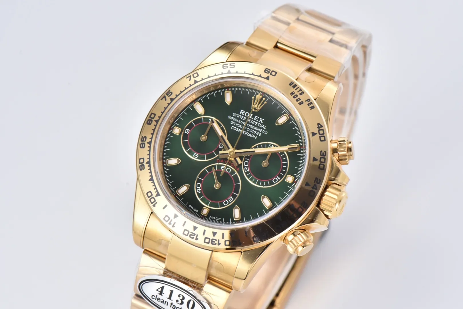 Rolex Daytona 116508 Green Gold Full Gold VSF Luxury Watch