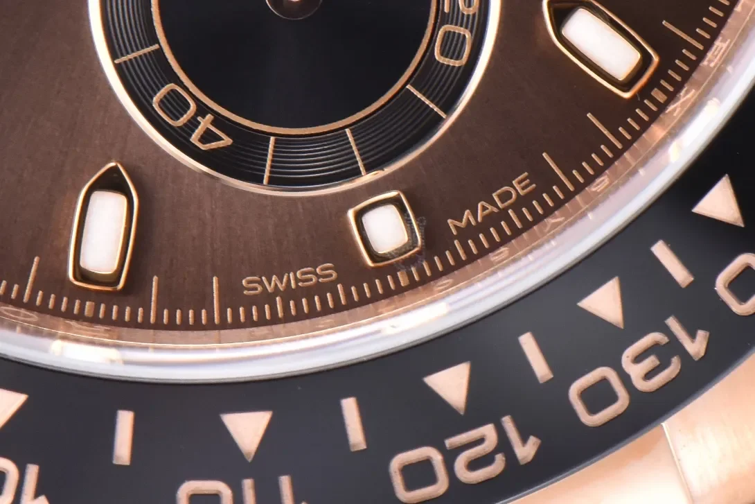 VS Factory Rolex Daytona Watch with Black Rubber Strap, Brown Dial, and Exquisite Craftsmanship