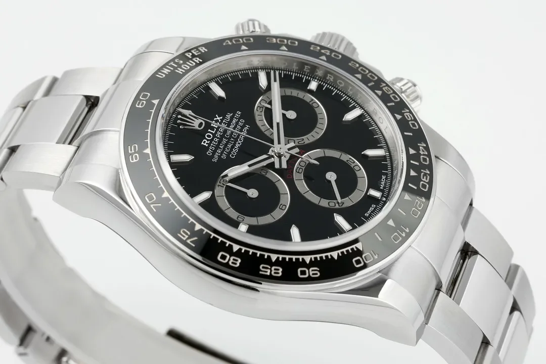 VS Factory Rolex Daytona M126500LN Perfect Edition - Silver Stainless Steel, Black Dial, Watches Chronograph